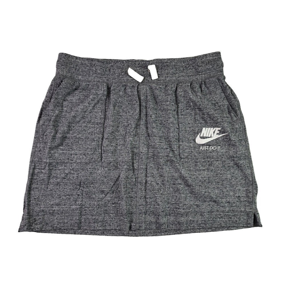 Nike Athletic Gym Vintage Skirt-Black Melange - 883976-010 Size Large
