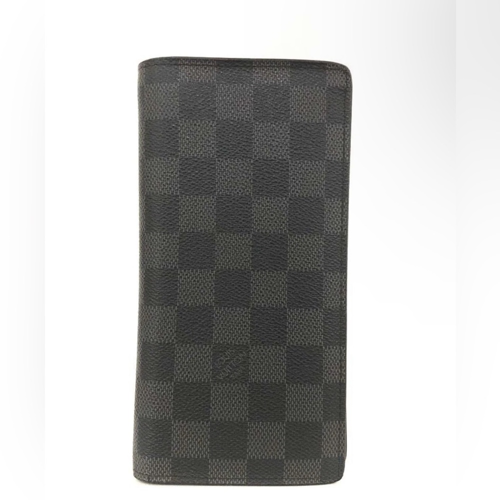 Louis Vuitton Damier Graphite Porte feiulle Brazza Long Wallet/Purse