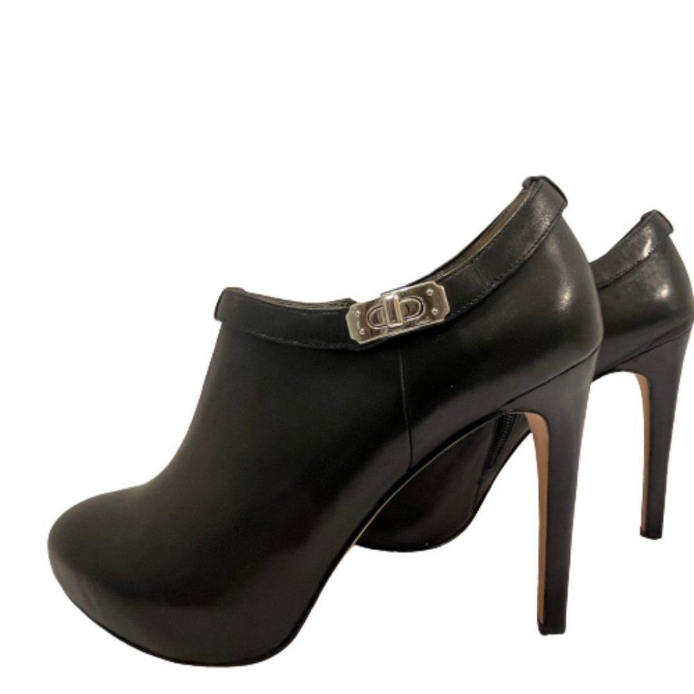 Coach Black Leather Delilah Booties size 10