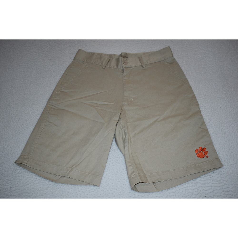 Chiliwear Shorts Mens Size 30 Chinos Khakis Golf Clemson Tigers Tan Cotton Blend