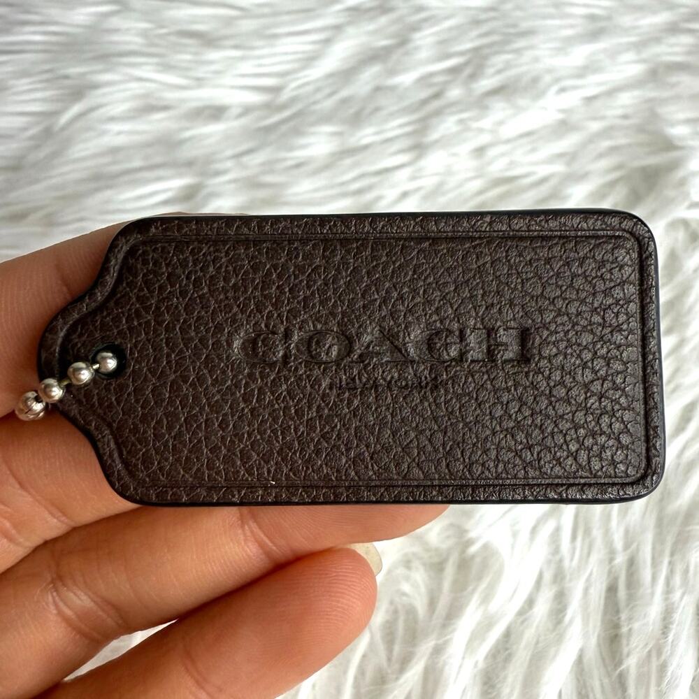 COACH Brown Fob Bag Charm Hang tag Hangtag