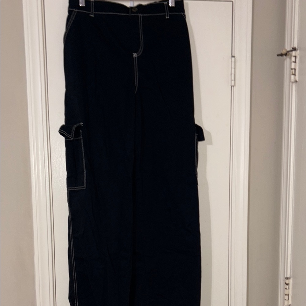 Wild Fable Black and White Cargo Jeans