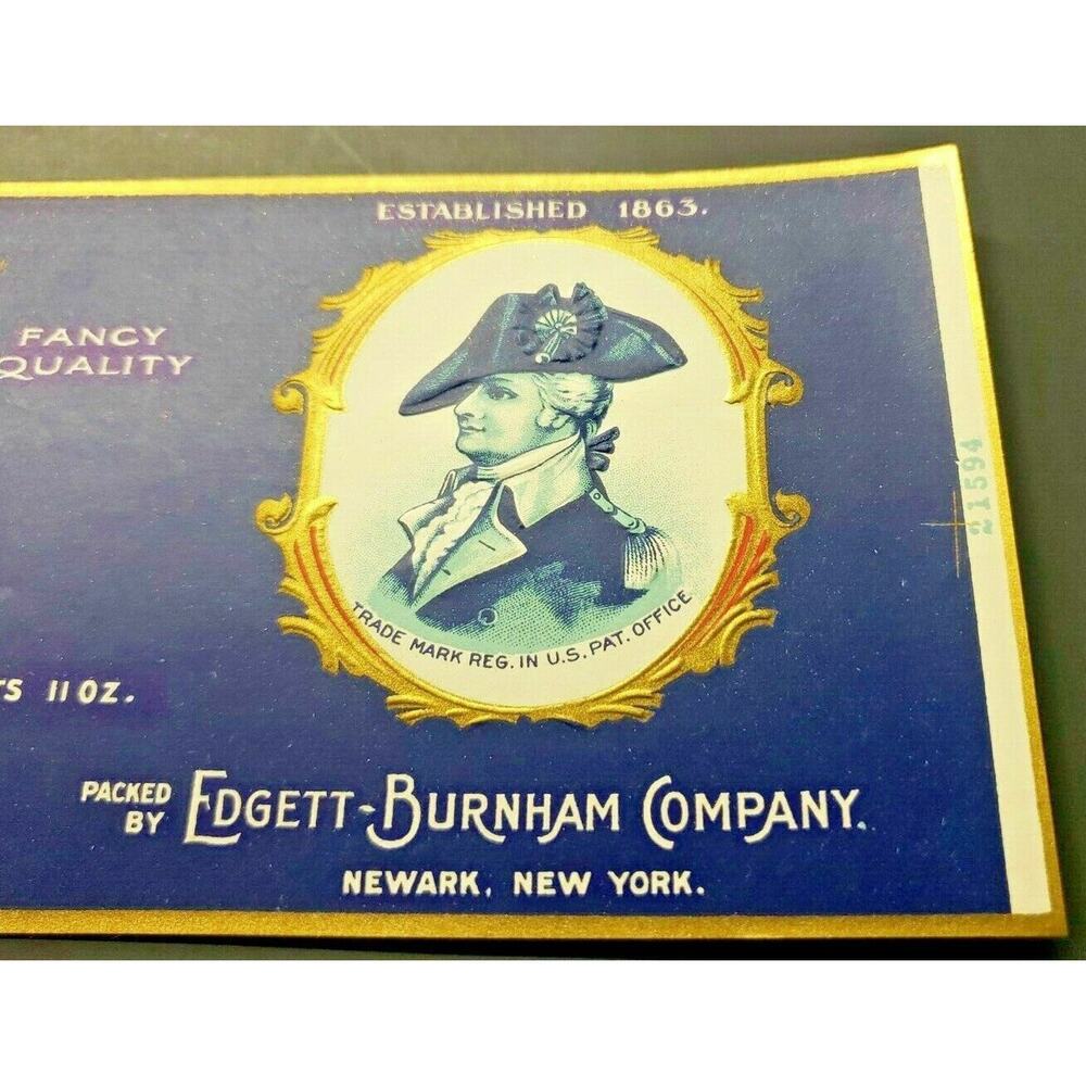 Vintage Wayne Brand Red Beets Edgett Burnham Co New York 1940s Can Label Z2 - Picture 3 of 3