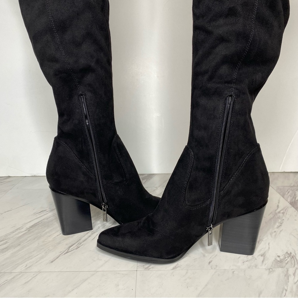 New! Marc Fisher Okun Black Pointy Toe Over the Knee Boot 8M - Picture 7 of 16