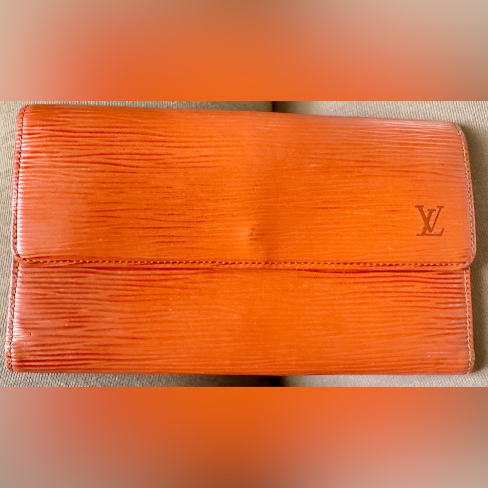 Louis Vuitton Epi Leather Brown Long Wallet