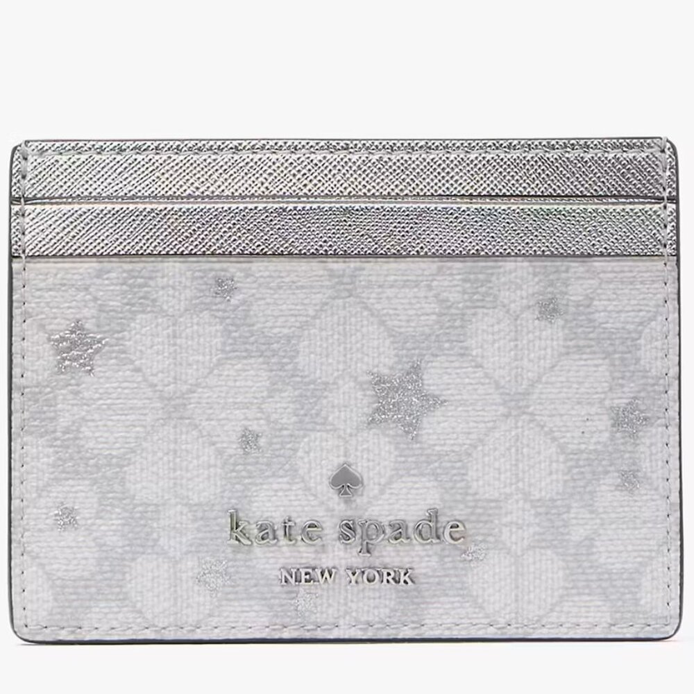 NWT Kate Spade Spade Flower Star Toss Small Slim Card Holder