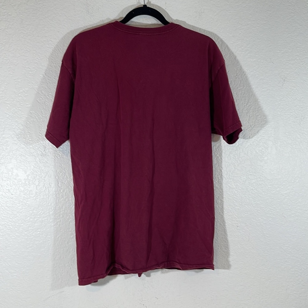 VANS Off The Wall Maroon Short Sleeve Skateboarding Graphic Tee Streetwear Large - Picture 4 of 7