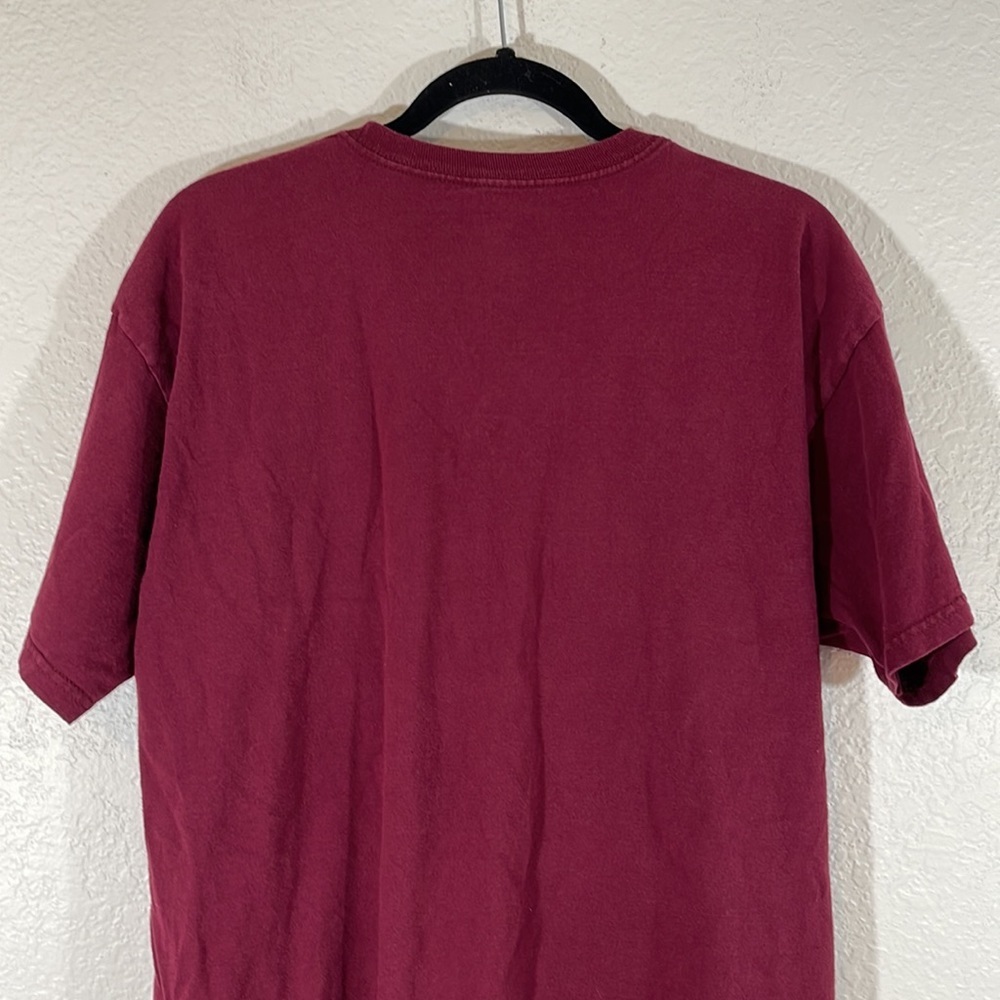 VANS Off The Wall Maroon Short Sleeve Skateboarding Graphic Tee Streetwear Large - Picture 5 of 7