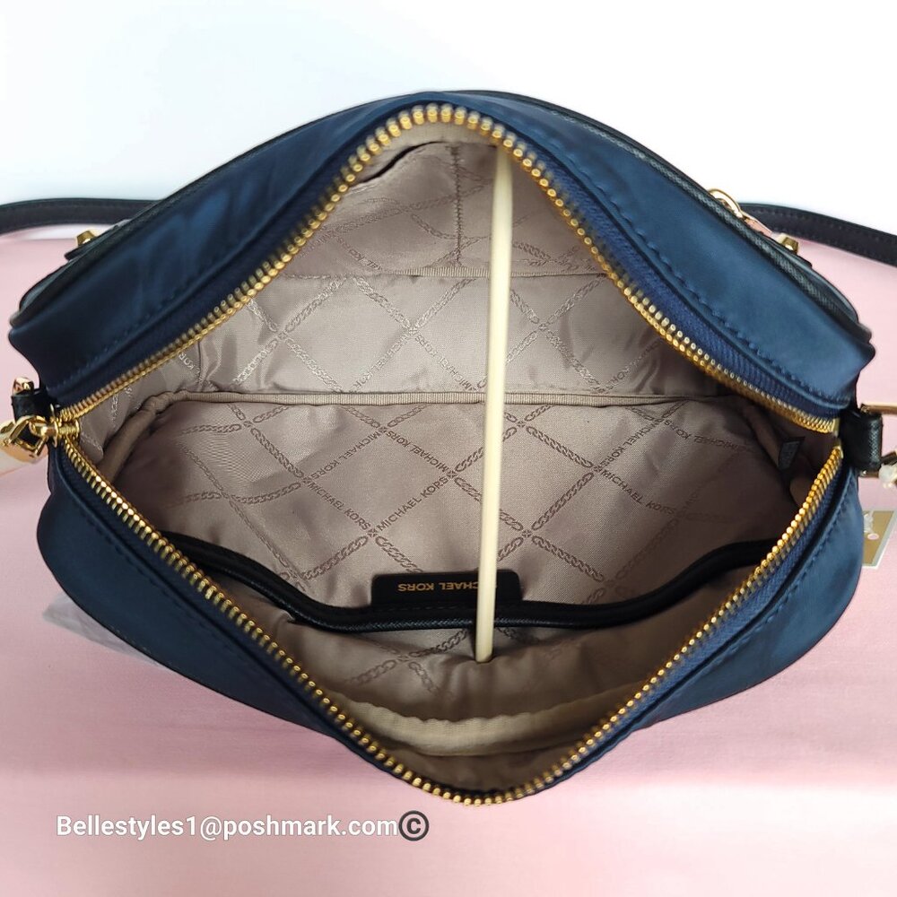 MICHAEL KORS Jet Set Charm LG East West Nylon Crossbody- Navy Multi 🎈⭐$115. - Picture 12 of 16