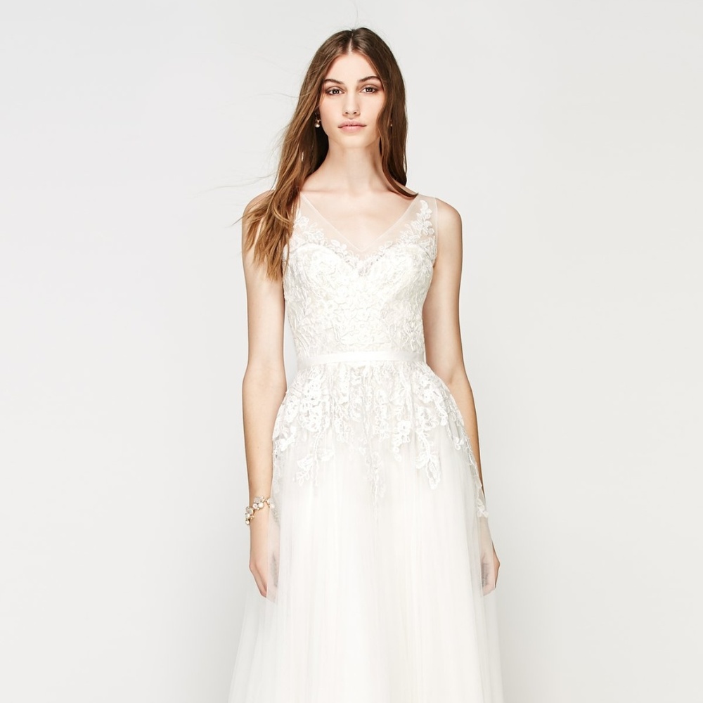 Bhldn Willow Ivory Lace Wedding Gown - Picture 2 of 7