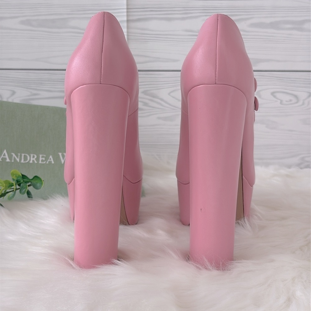 Andrea Wazen “Double Jeu” Platform Mary Jane Pumps - Picture 7 of 11