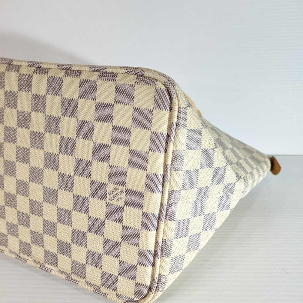 Louis Vuitton LV Tote Bag N51184 SaleyaGM white Damier Azul - FCM524 - Picture 9 of 16