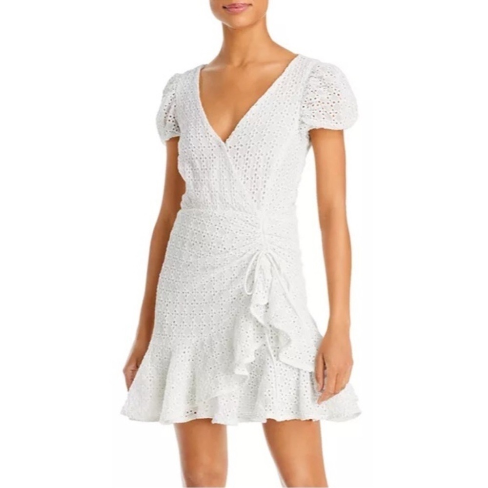 Bardot White Eyelet Mini Dress