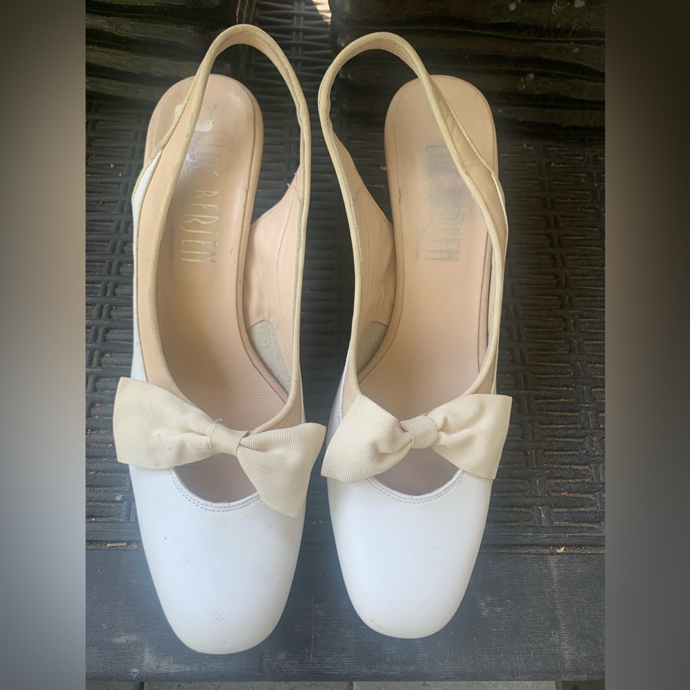 Elegant White and Cream Women's Slingback Shoes - Luc Berjen