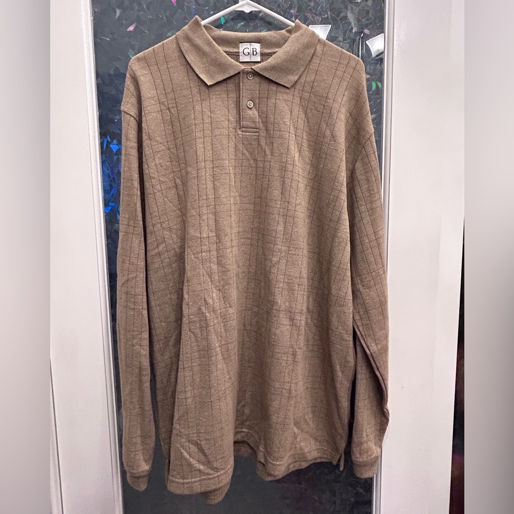 Gianni Bini Tan Polo Shirt with Classic Collar B21