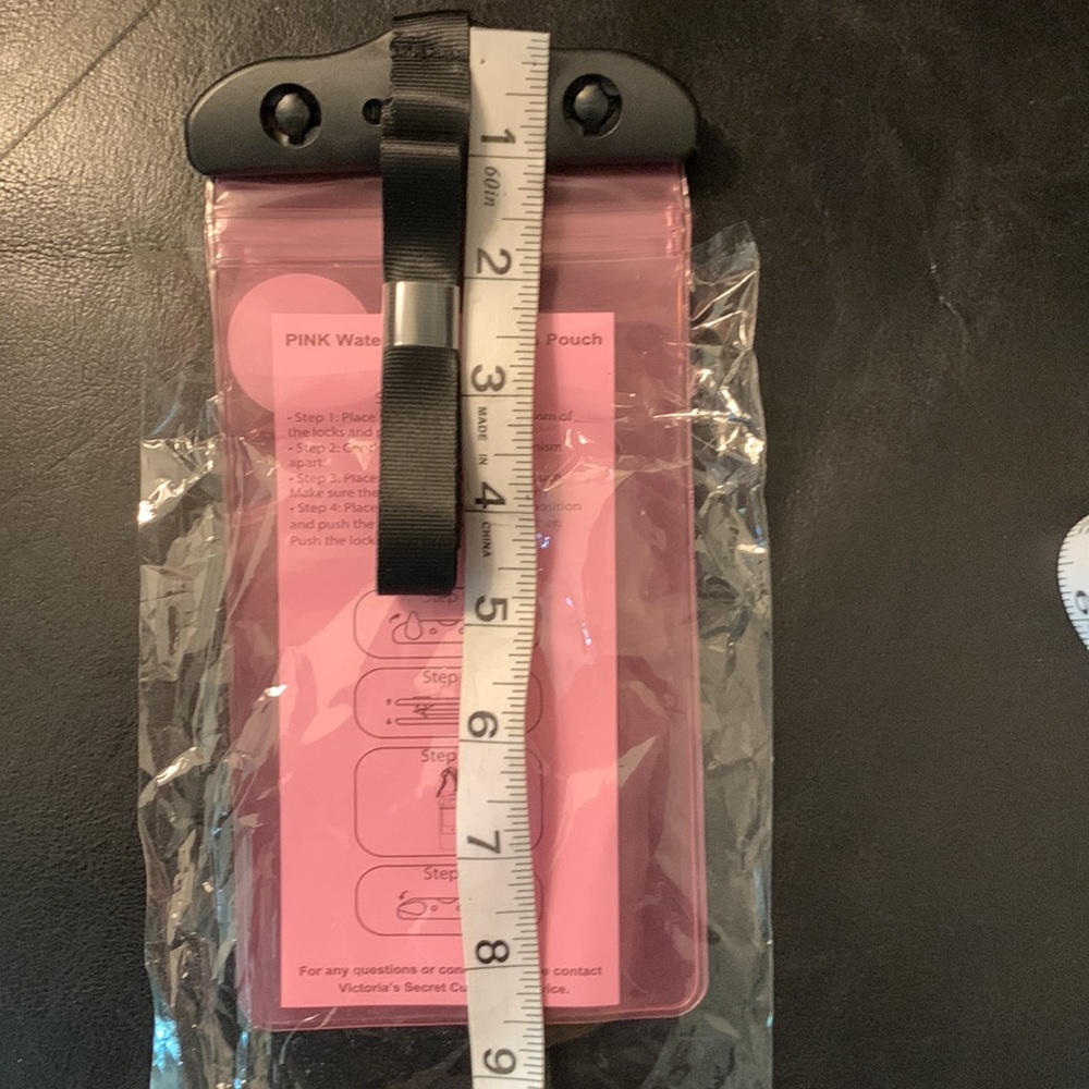 PINK Victoria's Secret Water Resistant Phone Pouch - Pink and Black - Picture 5 of 5