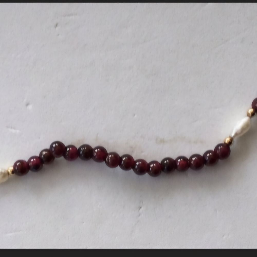 Amethyst Pearls On 14k Spring Clasp & Connectors Bracelets 7.5” - Picture 2 of 7
