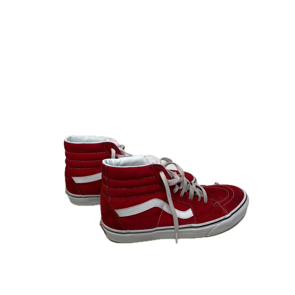 VANS High Tops Red Suede Sneakers Mens 10.5 - Picture 3 of 7