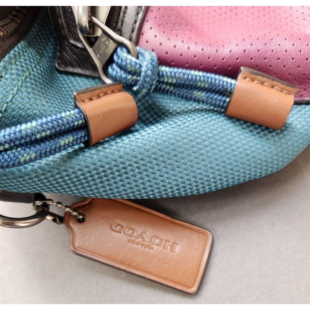 Coach Belt Bag Fanny Pack Colorblock 89907 Terrain Eggplant Multi - Picture 10 of 16