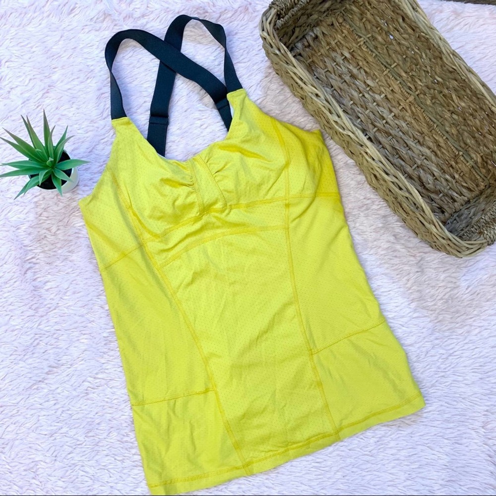 LOLE Neon Yellow Tank Workout Top SMALL 1804