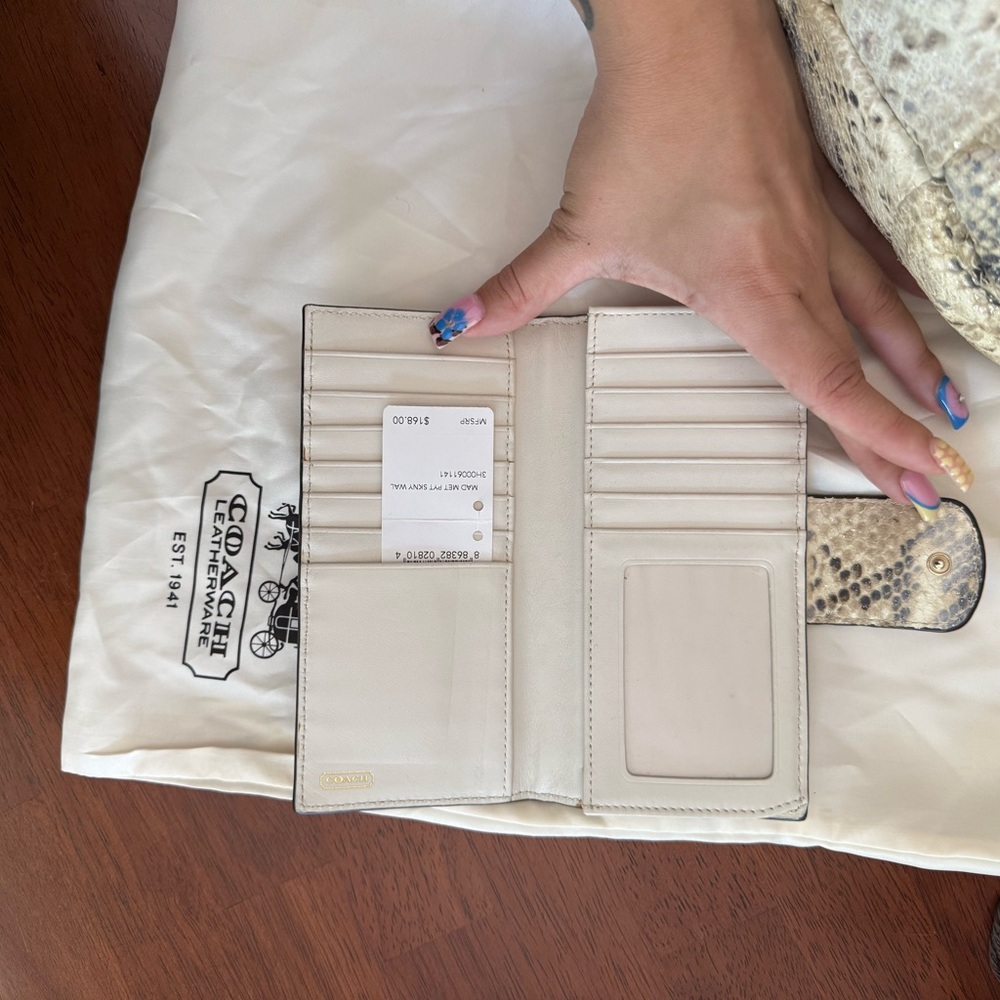 Coach Cream and Black Reptile Pattern Accessory - Picture 2 of 2