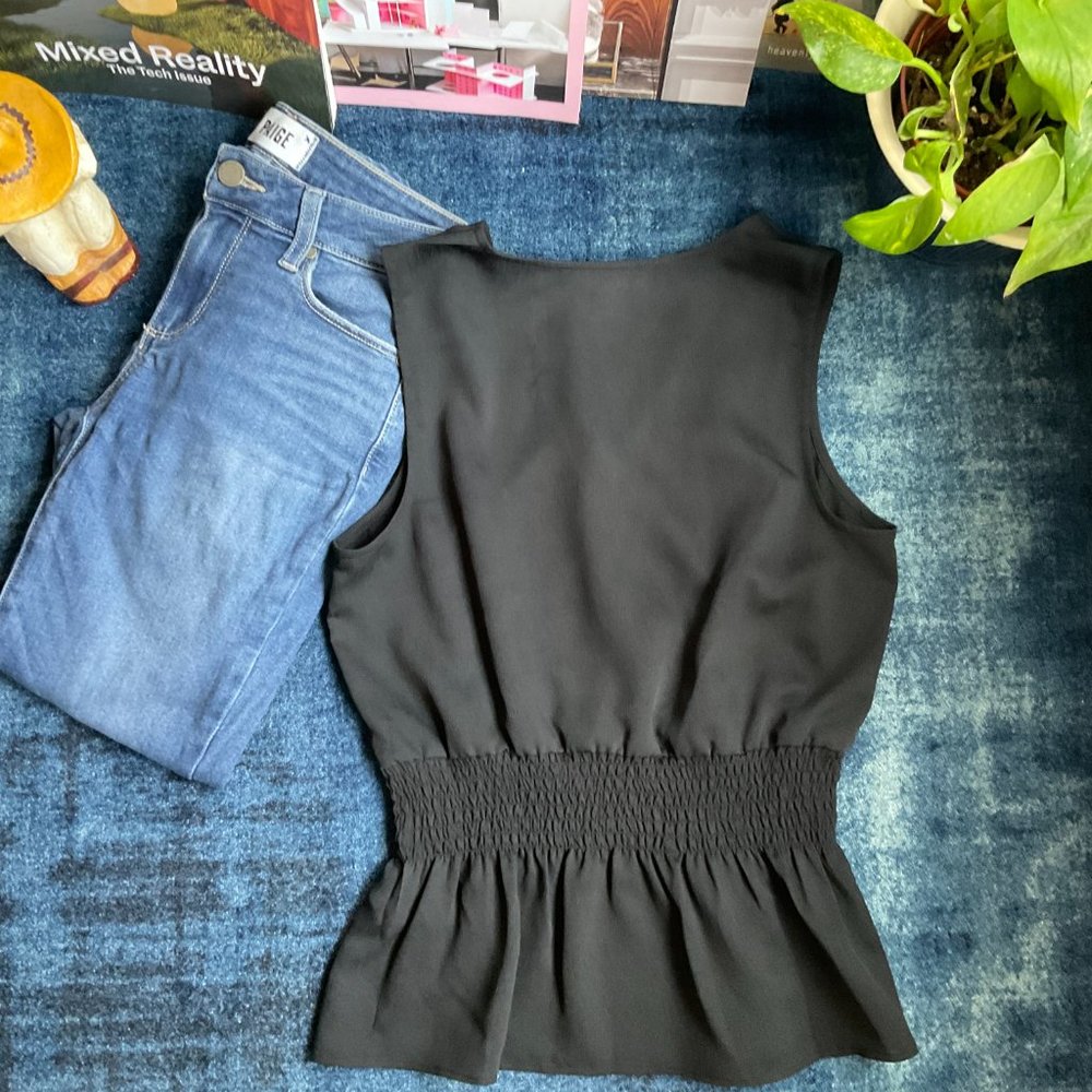CHELSEA28 Smocked Waist Sleeveless Blouse - Picture 10 of 11