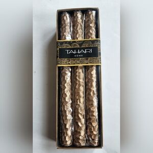 Tahari Home Bronze Sculpted Taper Candles 6 Pc Set