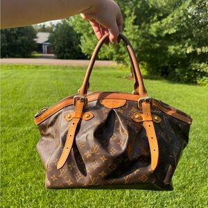 Authentic Vintage Louis Vuitton Tivoli GM Brown and Tan Monogram Bag