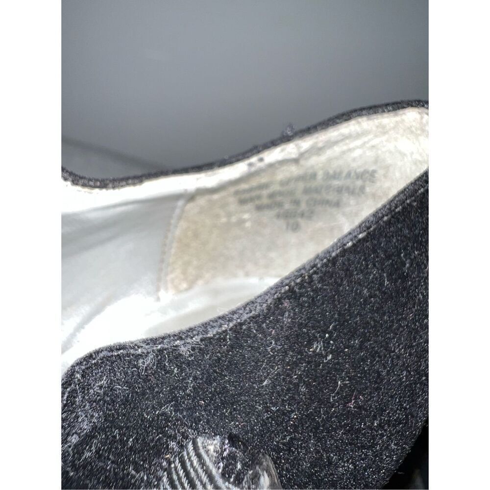 Vintage Black Velvet Chunky Y2K block heels 10 - Picture 8 of 9