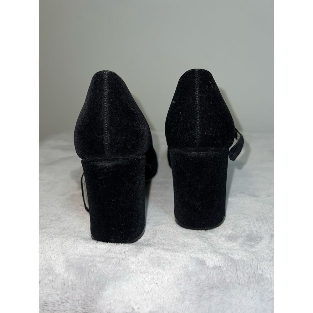 Vintage Black Velvet Chunky Y2K block heels 10 - Picture 3 of 9