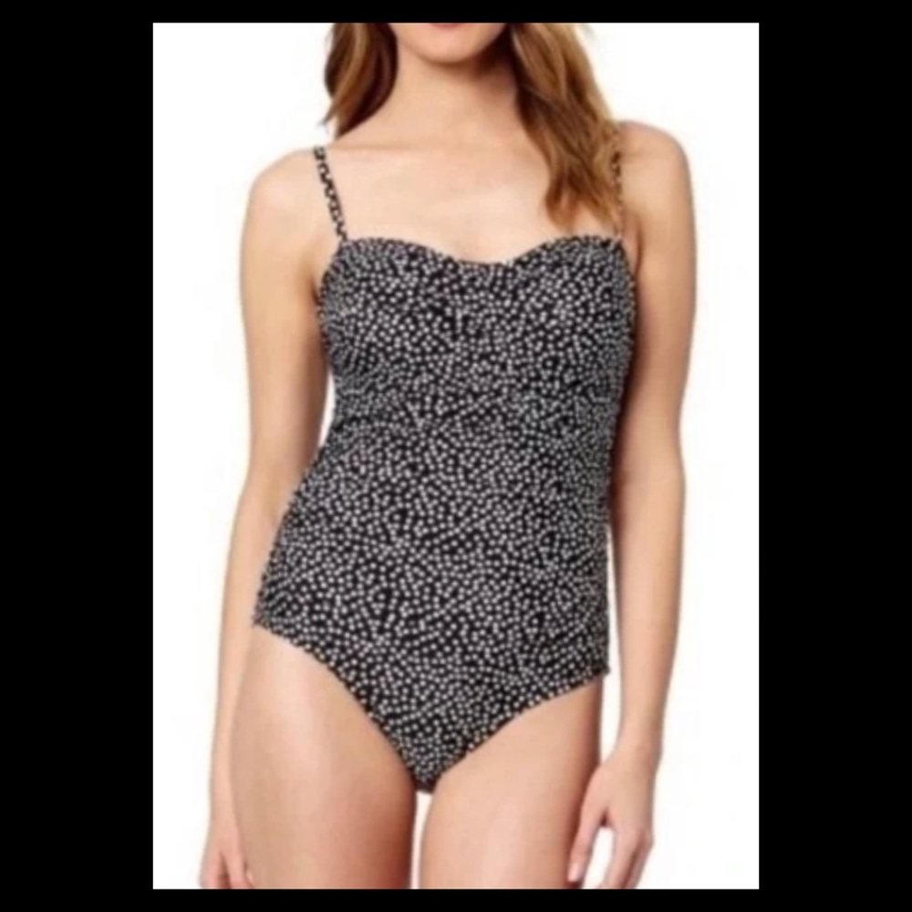 Black and White Polka Dot Swimsuit