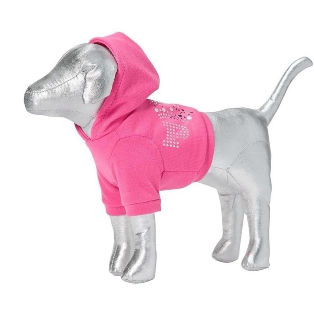 PINK Victoria's Secret Metallic Dog Hoodie