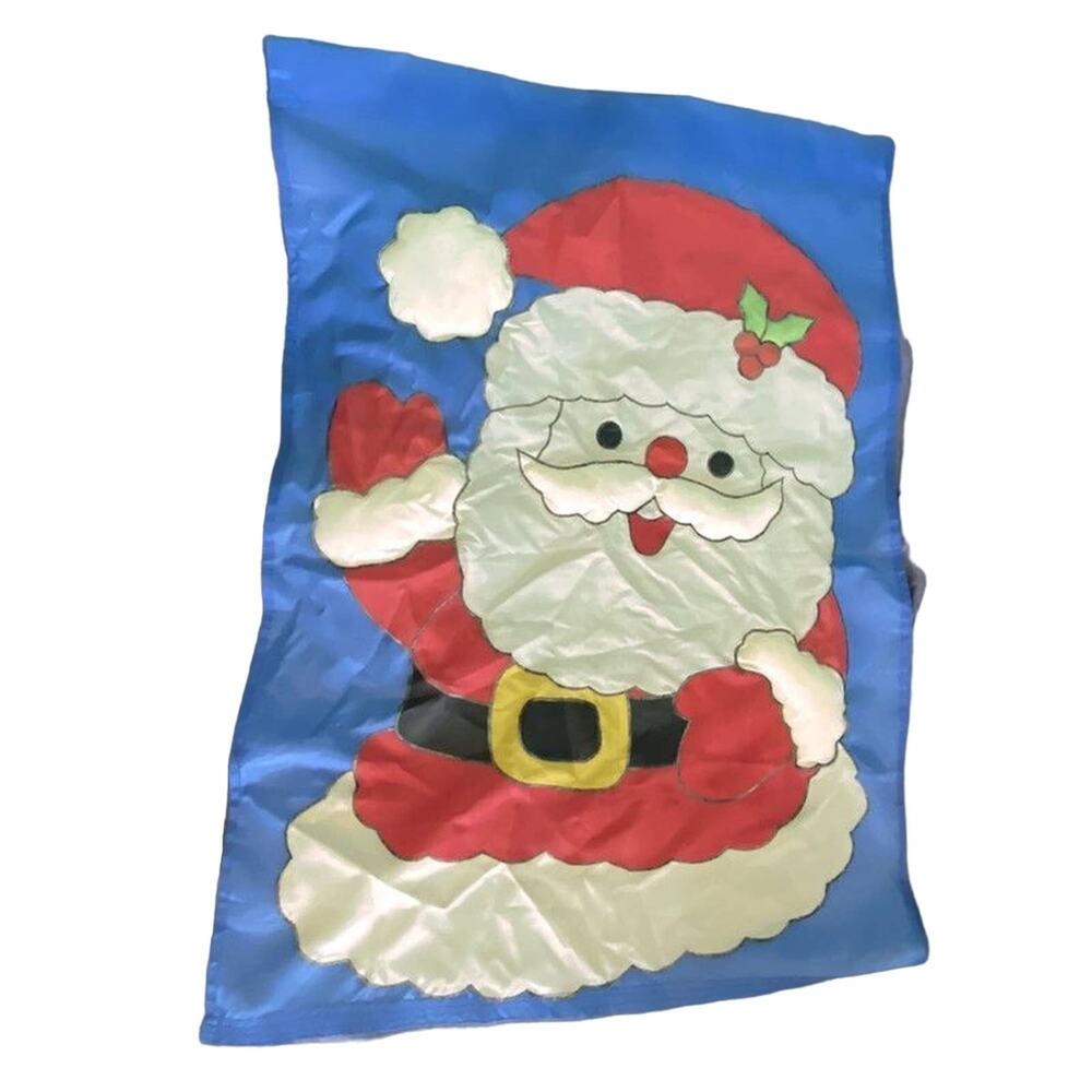 Christmas Santa Claus Yard Flag Nylon Classroom Banner House Garden Multicolor