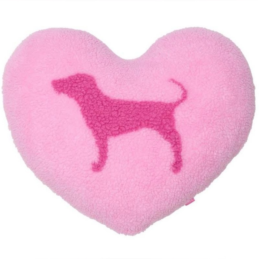 PINK Victoria's Secret Heart Dog Toy - Light and Dark Pink