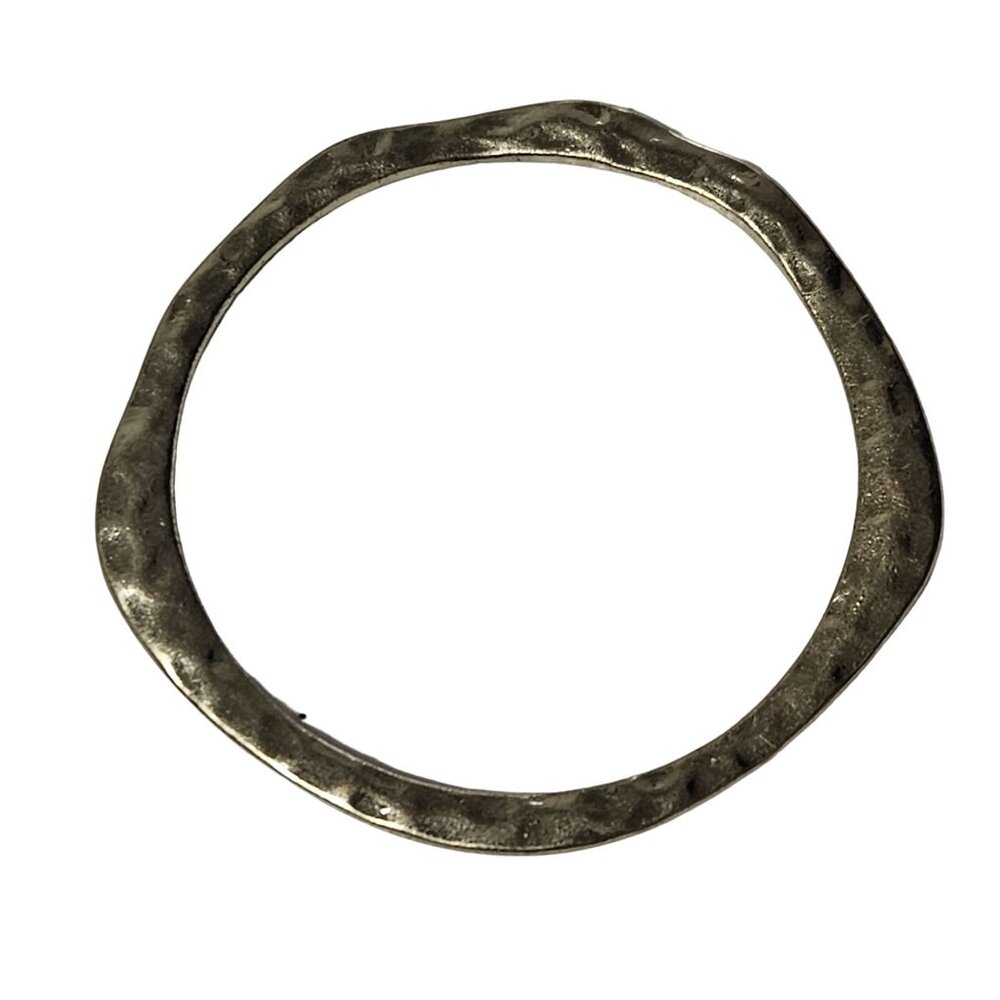 Handcrafted Elegant Textured Bangle Bracelet Silver Tone Classic Fashion Jewelry