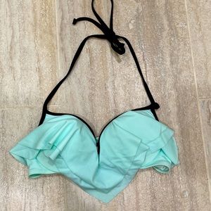 VS PINK teal padded halter‎ bikini top