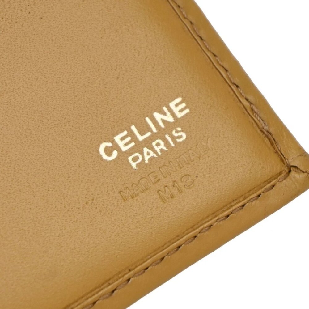 CELINE Logo Macadam Pattern Bifold Wallet PVC Leather Brown 108-082825 - Picture 11 of 11
