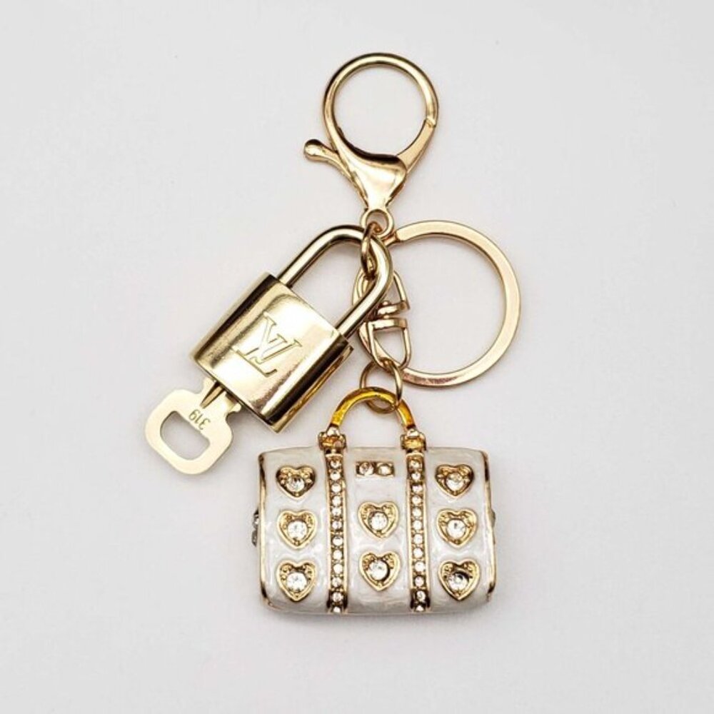Louis Vuitton Gold Padlock 🔑 Authentic LV Unbranded Keychain Bag Charm