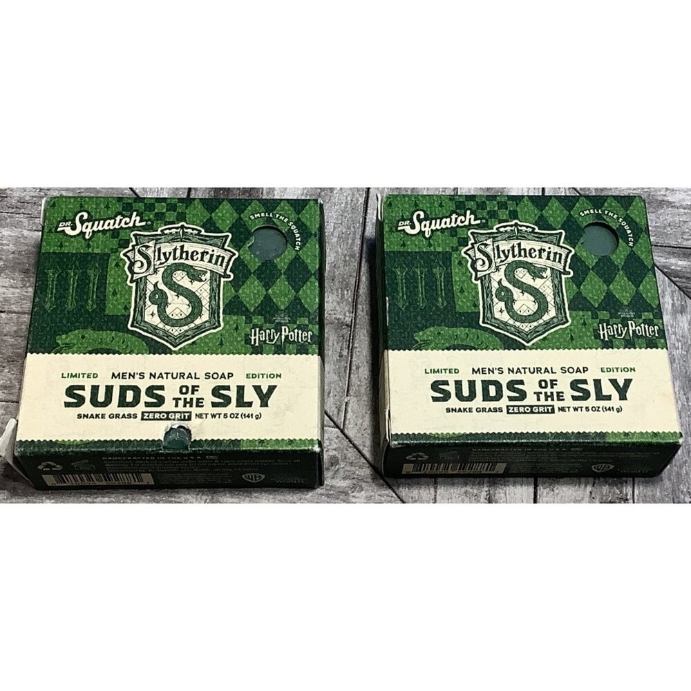 2 Dr. Squatch Harry Potter Soap Slytherin Suds Of The Sly 5 Oz Limited Edition