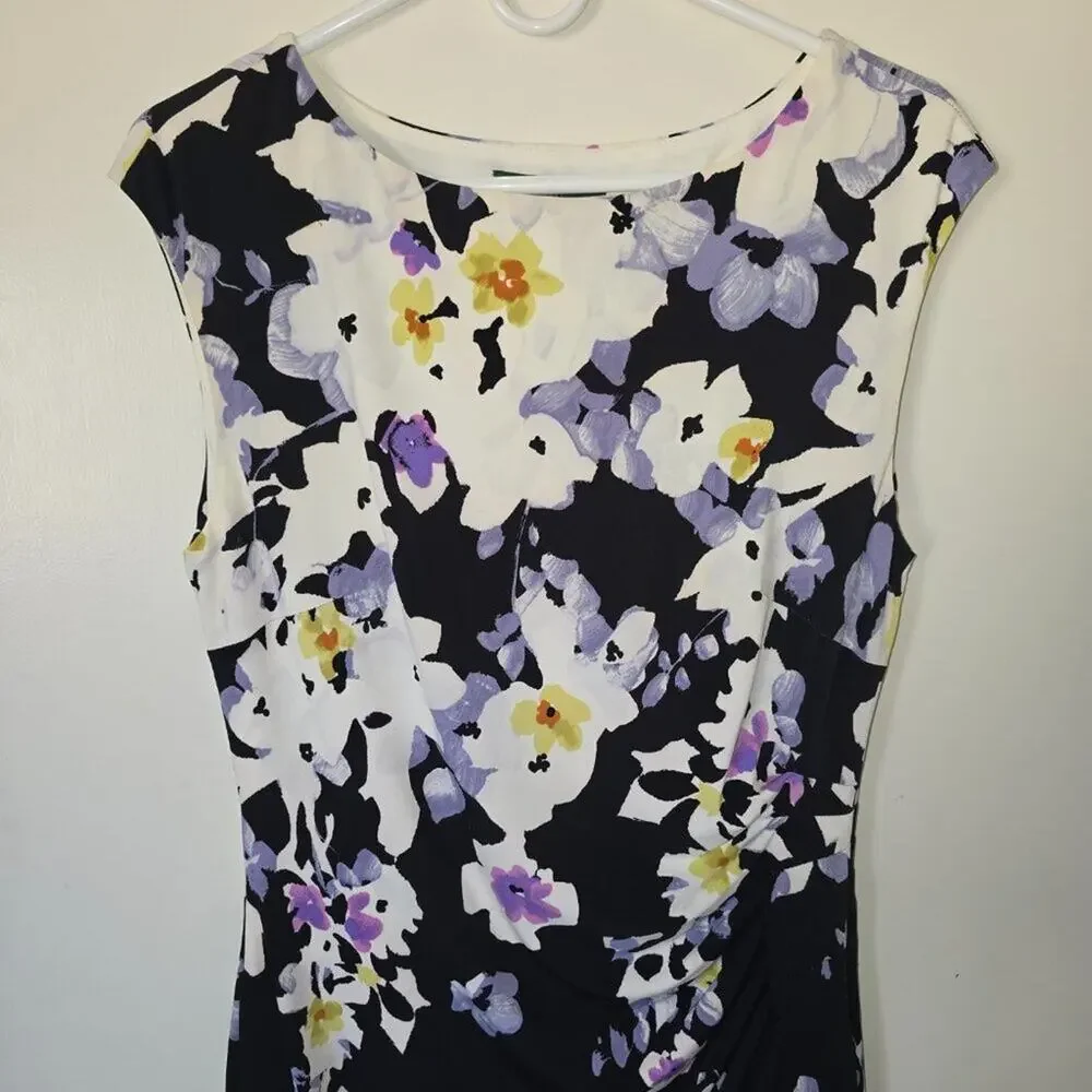 Lauren Ralph Lauren Green Label Birdsong Floral Fitted Dress 12 - Picture 6 of 12
