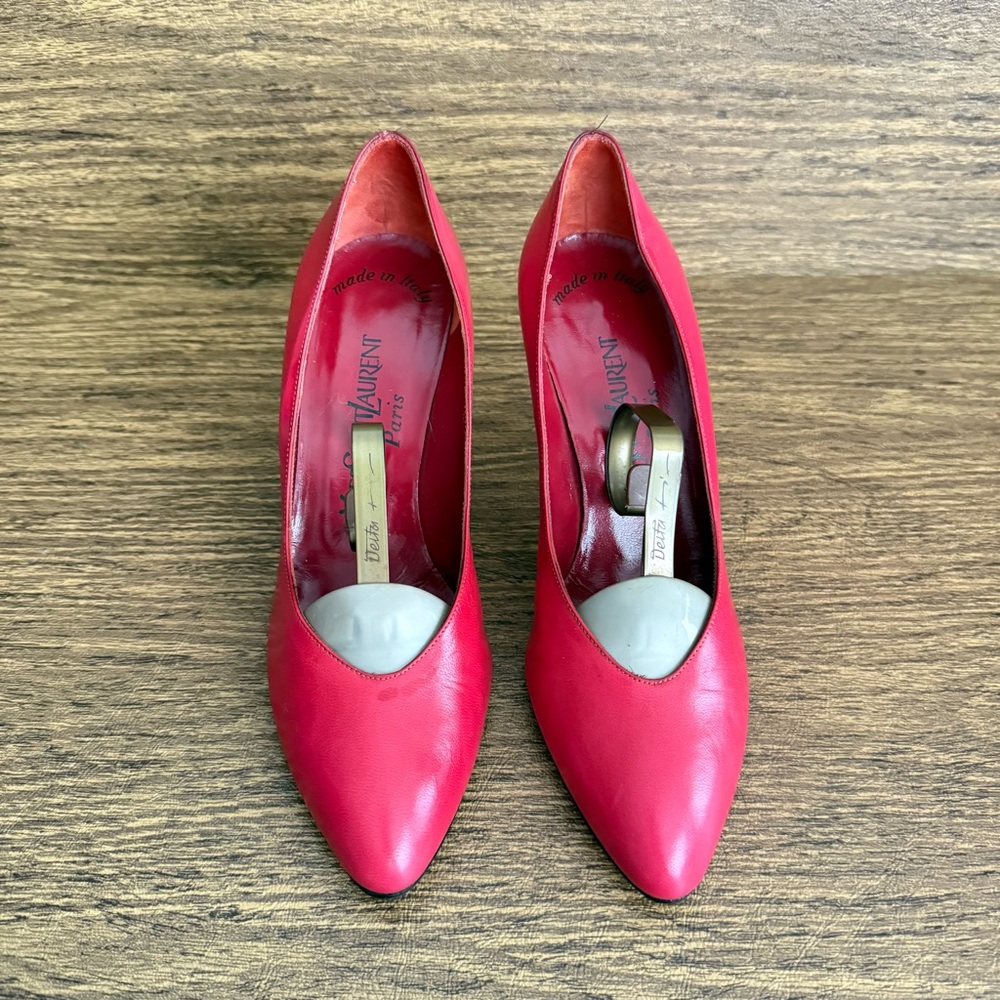 Yves Saint Laurent Vibrant Pink Heels - Picture 2 of 14