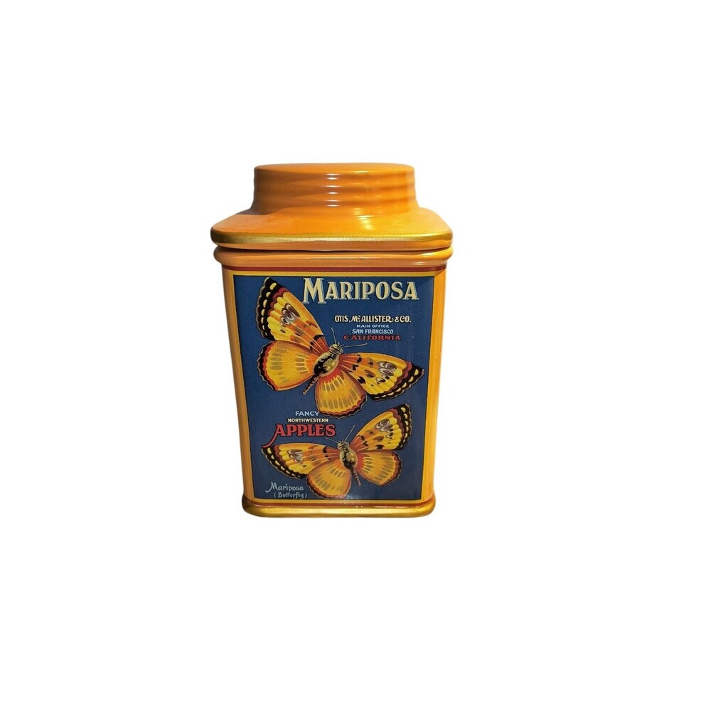 Oneida Butterfly Apples Mariposa Vintage Canister