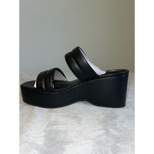 NEW Platform Wedge Black BP Heel Sandals Womens 9.5