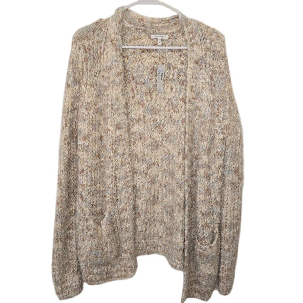 Maurices Shimmer Chunky Knit Comfy Cozy Cardigan Large