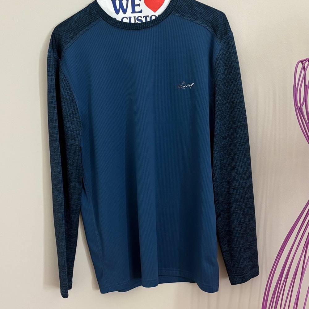 Greg Norman Collection Blue Long Sleeve Shirt