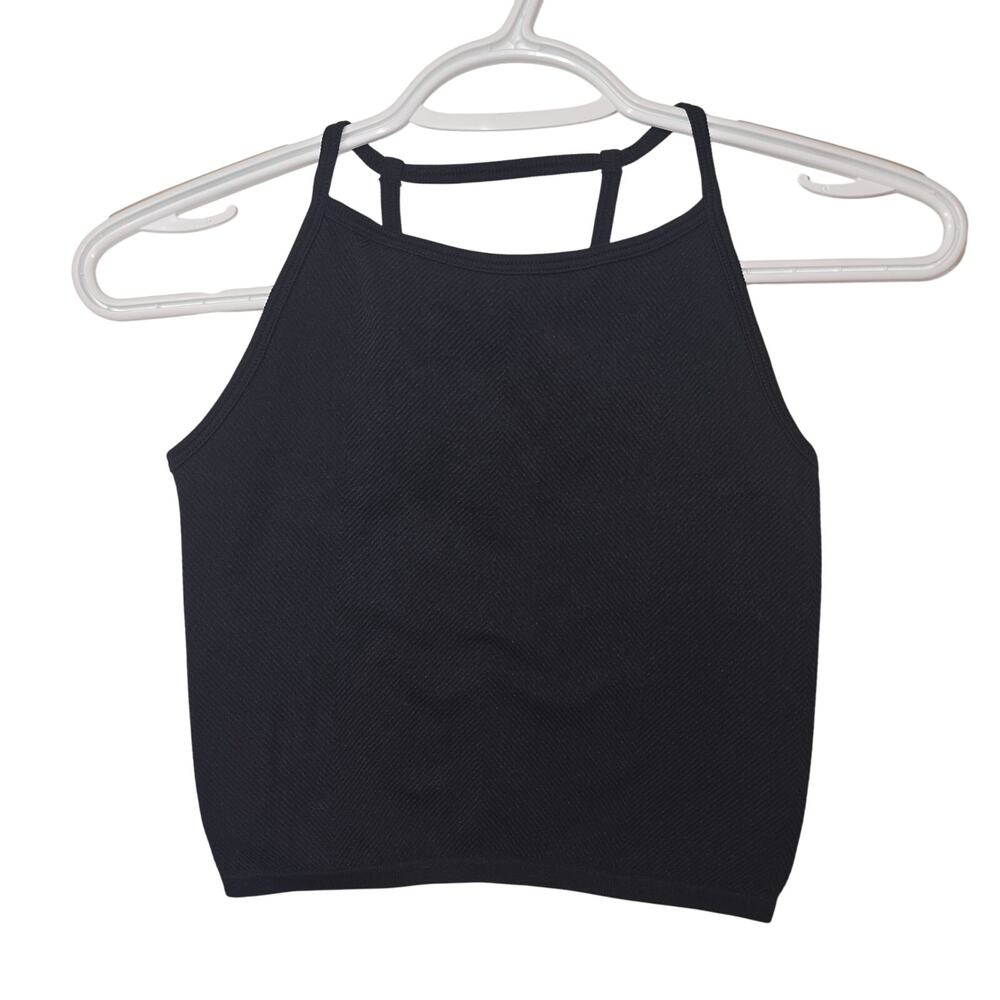 Mono B Think Racerback Black Activewear Tank Medium