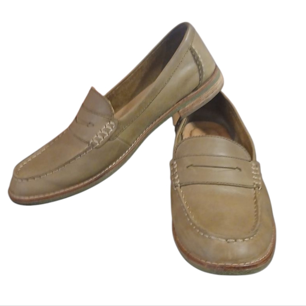 Sperry Green Leather Flats Women's Classic Leather Loafers Size 9