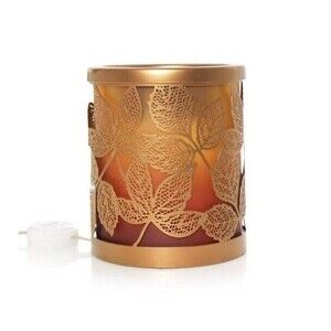 Yankee Candle Scenterpiece Amber Leaf  w/ LED and‎ Timer Meltcup Warmer NIB