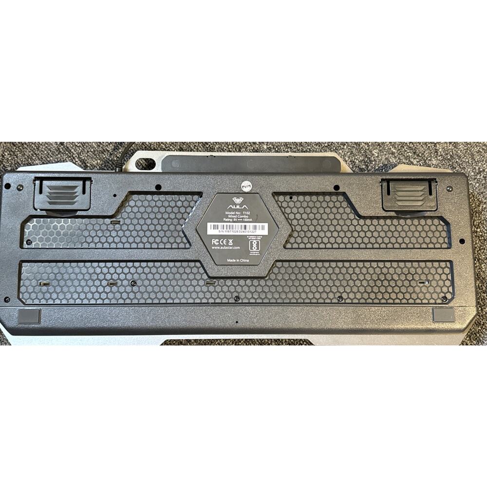 AULA Keyboard, T102 104 Keys Gaming Keyboard Wired No Box - Picture 3 of 4
