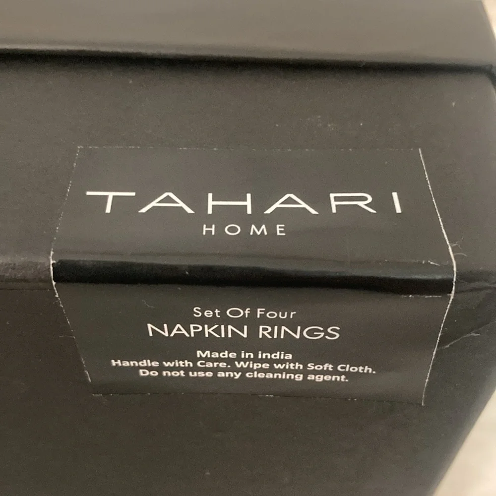 Tahari Rhinestone Ghost Napkin Rings Large - Picture 2 of 6
